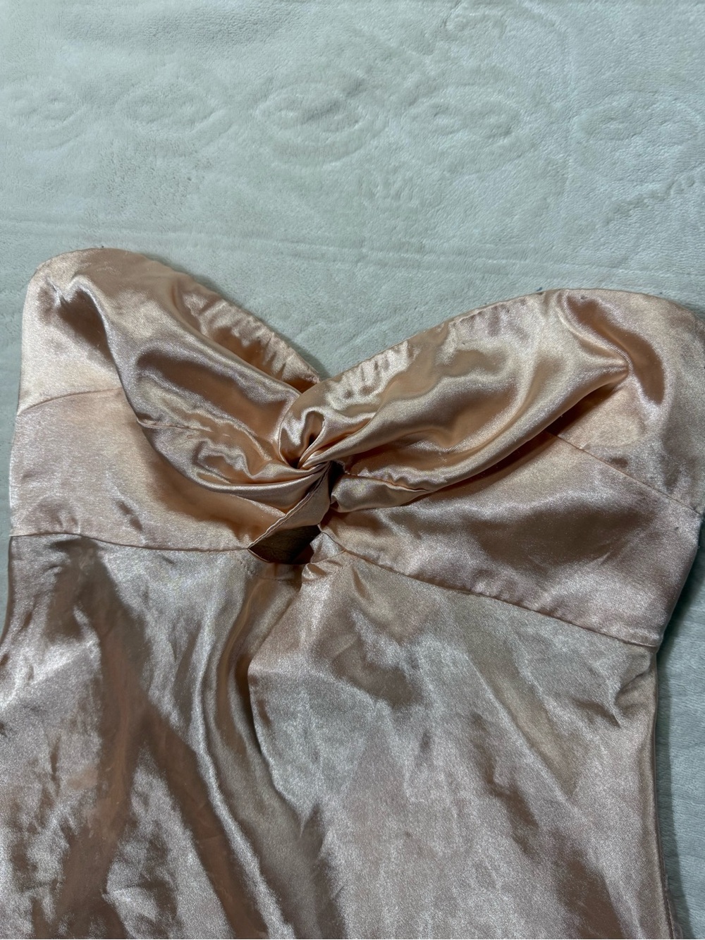 Lucy in The Sky Satin Twist Strapless Mini Dress - Picture 3 of 5